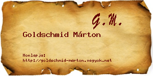 Goldschmid Márton névjegykártya